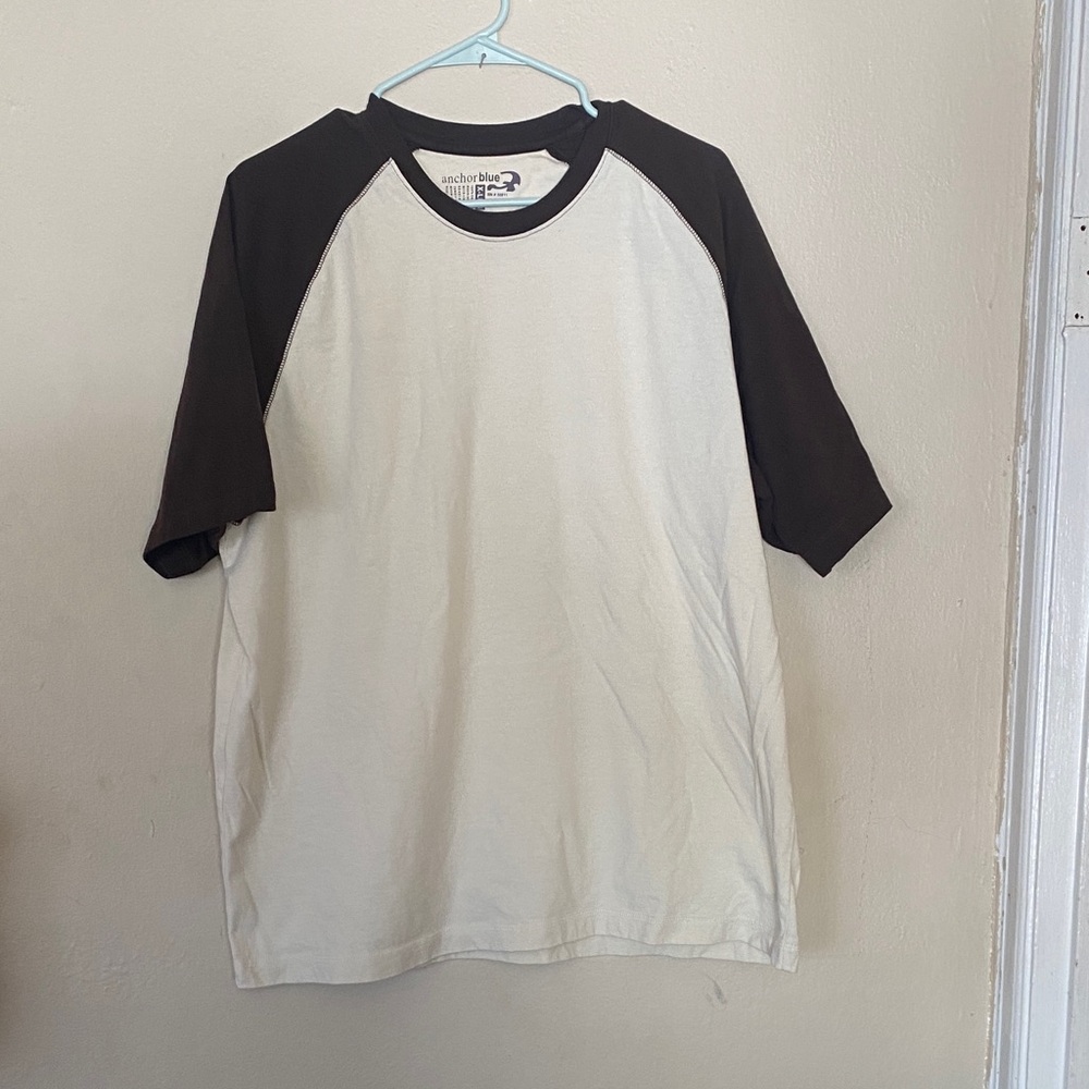 Men's Classic Raglan Sleeve Tee - Brown and Cream